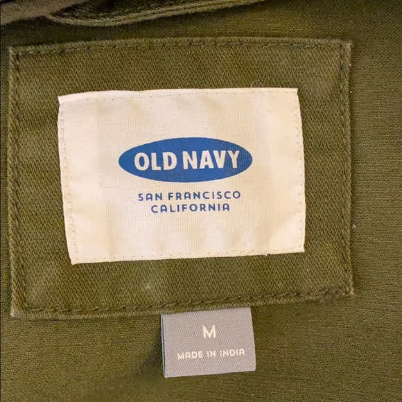 Navy Green Zip Up Hoodie (Old Navy) - Picture 2 of 3